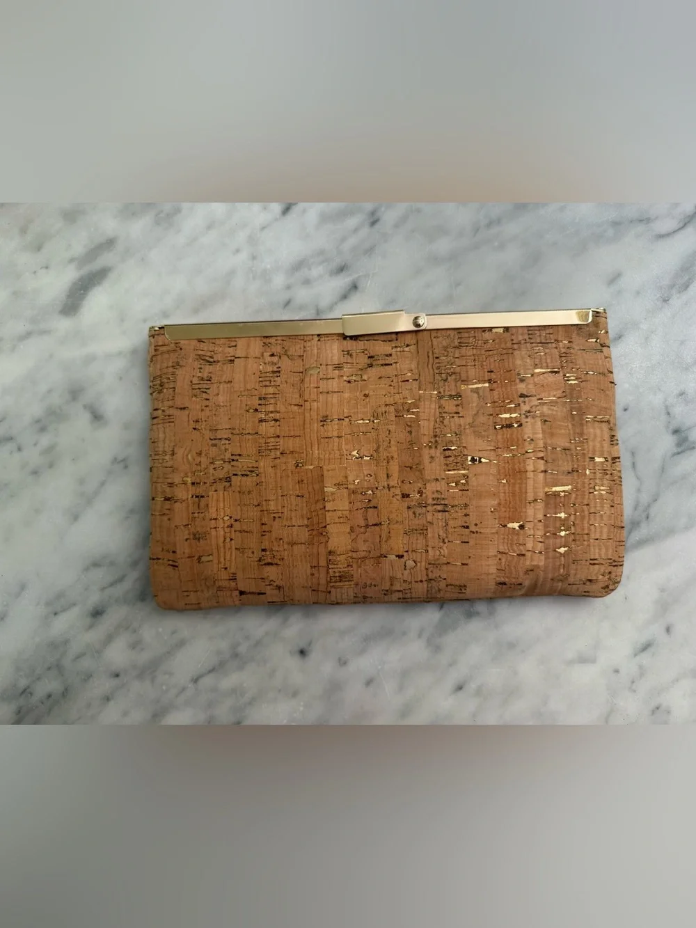 J. Crew Cork Clutch Handbag Purse with Gold Accents NWT!